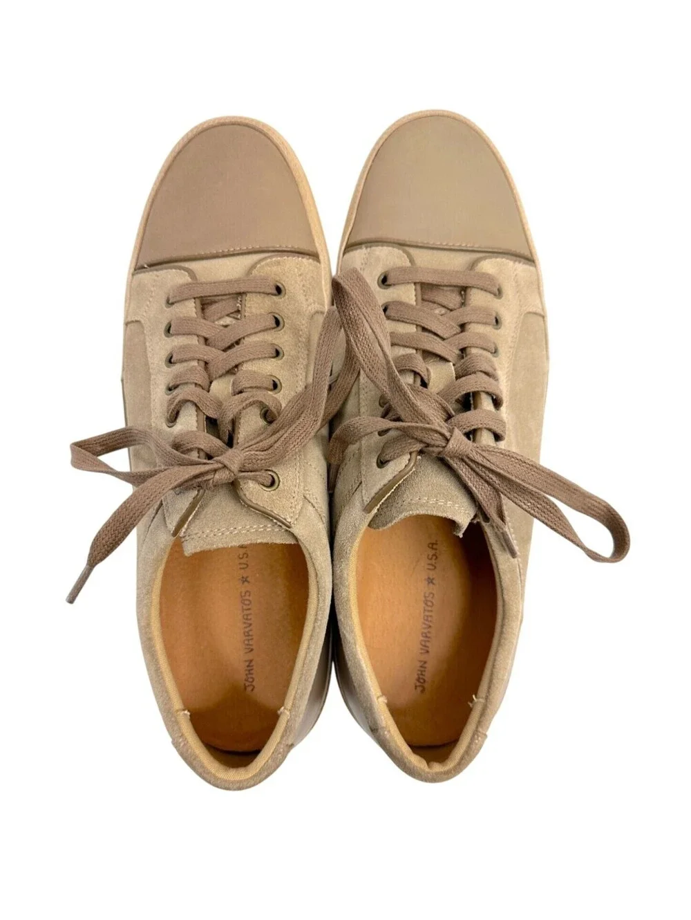 NEW John Varvatos Reed Suede Leather Low Top Sneakers 11 M